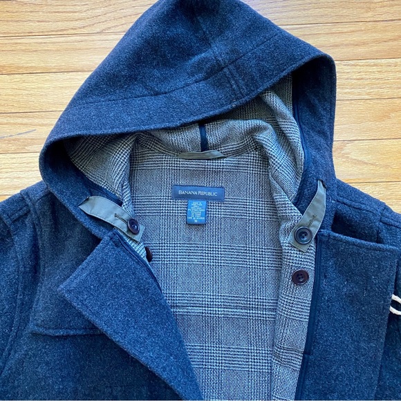 Banana Republic Wool Duffle Coat medium mens - Picture 4 of 14